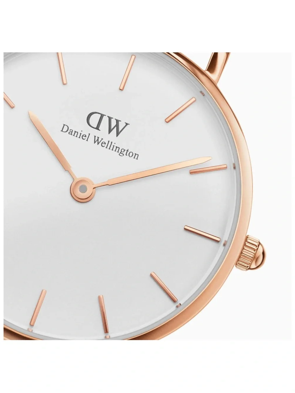 Daniel Wellington Petite Melrose 32mm Rose Gold Watch w/ Mesh Strap & White Dial